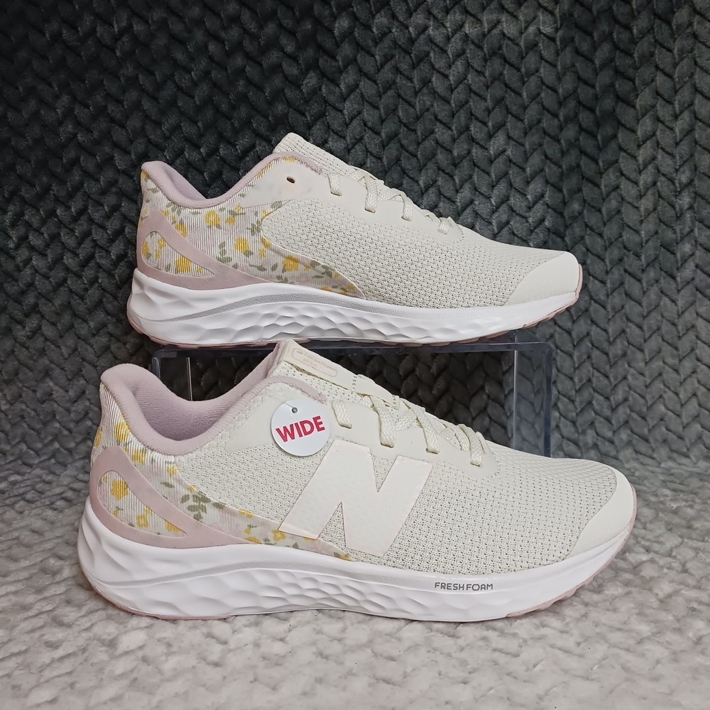 New Balance Fresh Foam Arishi v4 Big Kids Wide Running Shoes White Pink Size 5 - Picture 2 of 12